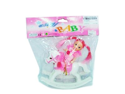 3.5”SOLID BODY DOLL W/ROCKING HORSE - HP1000489