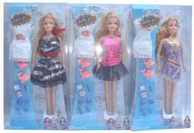 BENDABLE DOLL W/ACCESSORIES 3 ASST. - HP1000842
