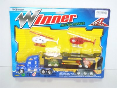 FRICTION TRUCK W/2 CAR & PLANE (2 COLOR) - HP1001165