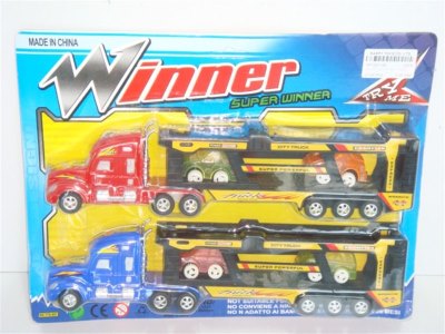 FRICTION TRUCK W/2 CAR (2 COLOR) - HP1001166