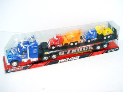 FRICTION TRUCK W/2 CONSTRUCTION CAR (3 COLOR) - HP1001176