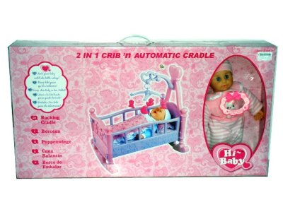 2 IN 1 BABY BED W/DOLL - HP1001265