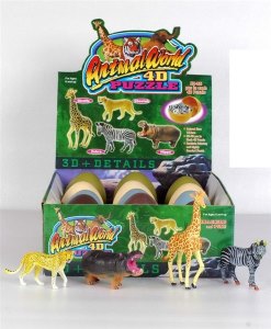 3D PUZZLE (12PCS WILD ANIMALS) - HP1001418