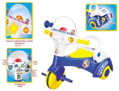 B/O CHILD POLIC TRICYCLE W/SOUND & LIGHT - HP1001543