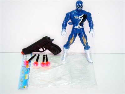 SUPER POLICE MAN W/LIGHT & SOFT SHOOTING GUN - HP1001576