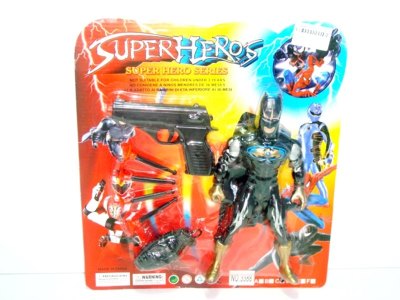 SPIDER MAN W/LIGHT & SOFT SHOOTING GUN &HAND GRENADES - HP1001616