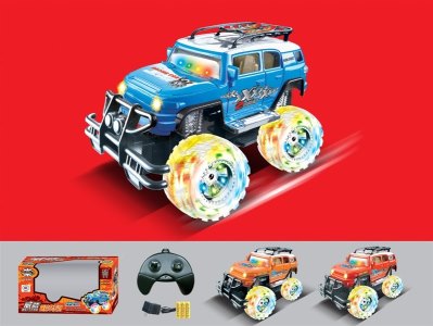 4 FUNCTION R/C JEEP W/LIGHT & CHARGER ORANGE/RED - HP1001651