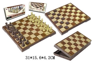 2 IN 1 CHESS GAME (IMITATION WOOD) - HP1001919