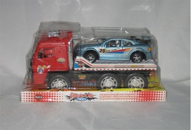 FRICTION TOW TRUCK W/1 FREE WAY CAR - HP1003217