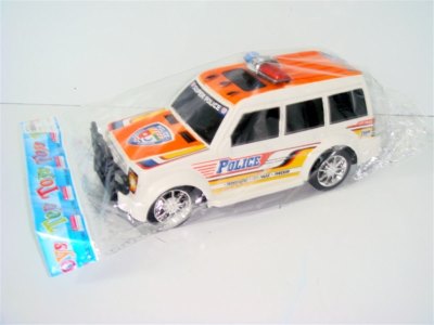 FRICTION POLICE CAR ORANGE RED MILITARY GREEN - HP1003858