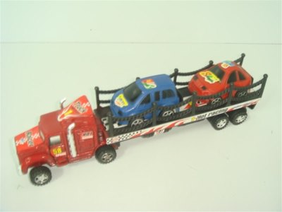 FRICTION TOW TRUCK W/2 CARS RED BLUE - HP1004068