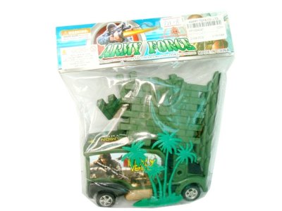 FRICTION CAR W/MILITARY SET - HP1004097