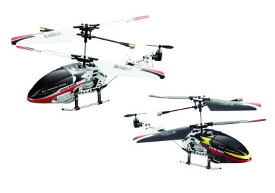 3FUNCTION R/C DIE CAST HELICOPTER W/LIGHT & INFRARED & GYRO BLACK/SILVER - HP1004496