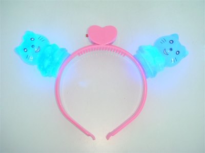 CAT HAIRPIN W/FLASH LIGHT (RED BLUE) - HP1004933