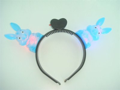 RABIT HAIRPIN W/FLASH  LIGHT (RED BLUE) - HP1004937