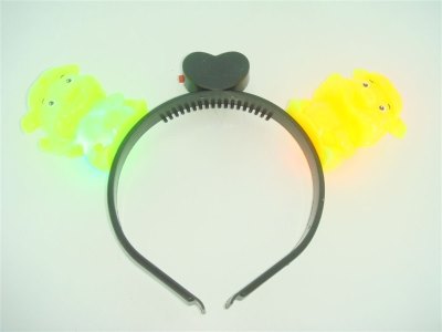 PIG HAIRPIN W/FLASH LIGHT (RED BLUE) - HP1004942