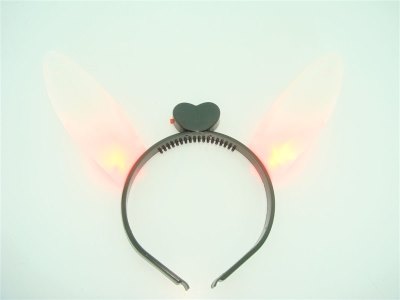 RABIT EAR HAIRPIN W/FLASH LIGHT RED/BLUE - HP1004945