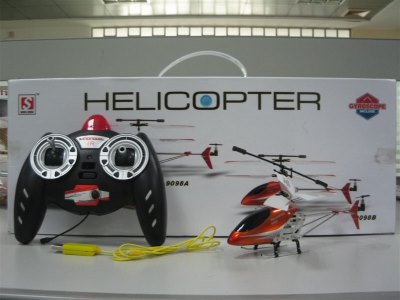 3 FUNCTION R/C HELICOPTER W/GYROSCOPE & CHARGER & USB LINE RED/ORANGE - HP1005057