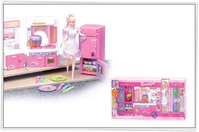 B/O CUPBOARD SET W/DOLL - HP1005322