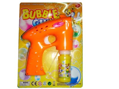 B/O BUBBLE GUN W/4 LED，MUSIC，1 BOTTLE LIQUID， 2 COLOR ASST - HP1005421