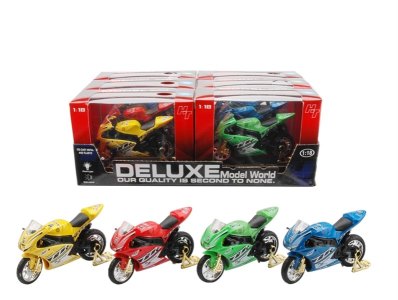 FREE WAY DIE CAST MOTOR W/LIGHT & MUSIC (6PCS/DISPLAY BOX) INCLUDED BUTTON CELL - HP1006048