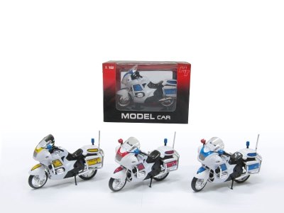 FREE WAY DIE CAST POLIC MOTORCYCLE W/LIGHT & MUSIC 3COLOR - HP1006087