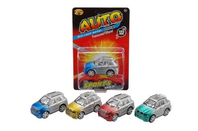 PULL BACK DIE CAST CAR W/LIGHT & MUSIC 4COLOR.2ASST. - HP1006090