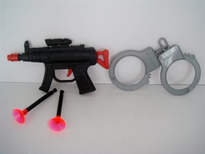 SOFT SHOOTING GUN W/HANDCUFFS - HP1006469