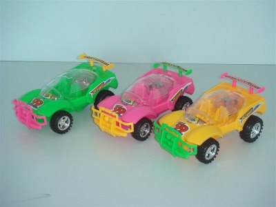 PULL LINE RACER CAR W/ LIGHT & CANDY HOLDER  3 COLOR - HP1006875