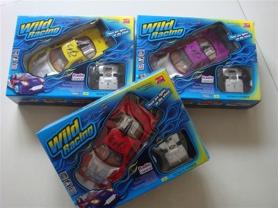 1:18 SCALE 4 FUNCTION R/C CAR W/LIGHT RED/YELLOW/PURPLE INCLUDED BATTERY - HP1006968