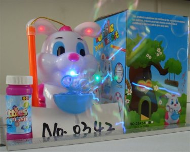 RABBIT BUBBLE GUN W/LIGHT - HP1006979