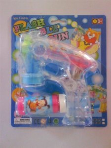 B/O TRANSPARENT BUBBLE GUN W/4LIGHTS - HP1006982