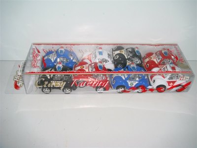 8PCS PULL BACK CARTOON POLICE CAR 4 COLOR - HP1007027