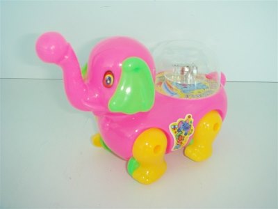 PULL LINE ELEPHANT W/ LIGHT  GREEN YELLOW PINK - HP1007480