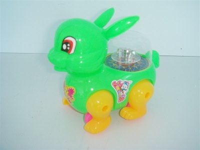 PULL LINE RABBIT W/ LIGHT  GREEN YELLOW PINK - HP1007481