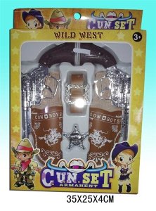 COWBOY GUN PLAY SET W/2PCS(PLATING) - HP1007597