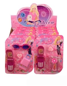 BEAUTY SET W/MOBILPHONE 2ASST. 8PCS/DISPLAY BOX  - HP1007725