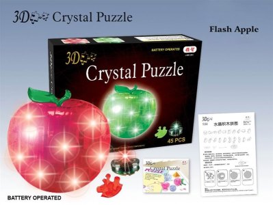 ASSEMBLE CRYSTAL PUZZLE W/FLASHING LIGHT(APPLE) 2COLOR - HP1007763