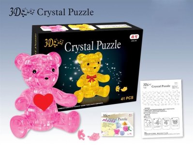 ASSEMBLE CRYSTAL PUZZLE (LITTLE BEAR) PINK/YELLOW - HP1007781