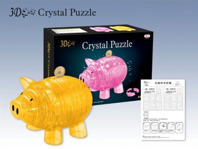 ASSEMBLE CRYSTAL PUZZLE (PIGGY BANK)2COLOR - HP1007808