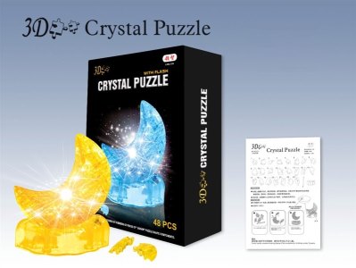 ASSEMBLE CRYSTAL PUZZLE (MOON)W/FLASHING LIGHT 2COLOR - HP1007810