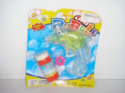 DOLPHIN BUBBLE GUN SET W/LIGHT (TRANSPARENT) - HP1008230