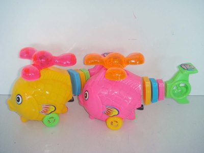 PULL LINE CARTOON FISH W/LIGHT 4COLOR - HP1008342