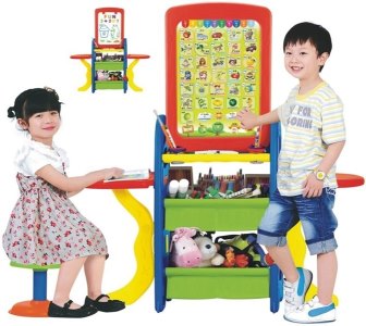 MULTIFUNCTIONAL DRAWING BOARD PLAY SET W/STOOL - HP1008530