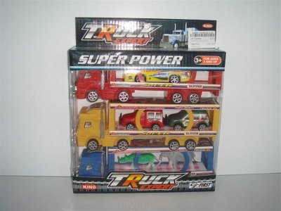 FRICTION TRUCK W/ANIMAL&CAR RED/BLUE/YELLOW - HP1008585