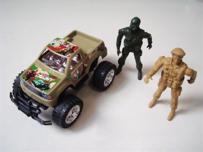 FRICTION MILITARY CAR W/SOLDIER - HP1009138