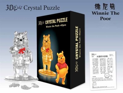 ASSEMBLE CRYSTAL PUZZLE (WINNIE POOH) TRANSPARENT/BROWN - HP1009794