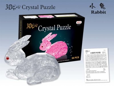 ASSEMBLE CRYSTAL PUZZLE (RABBIT) 2COLOR - HP1009797