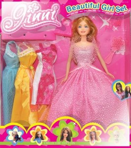 FASHION DOLL W/3 DRESSES 4ASST. - HP1009812