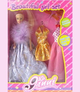 FASHION DOLL W/2 DRESSES 4ASST. - HP1009822